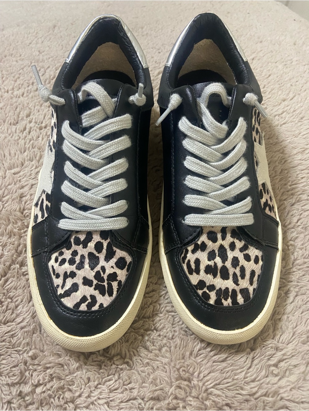 Vintage Havana Black & Leopard Low-Top Sneakers